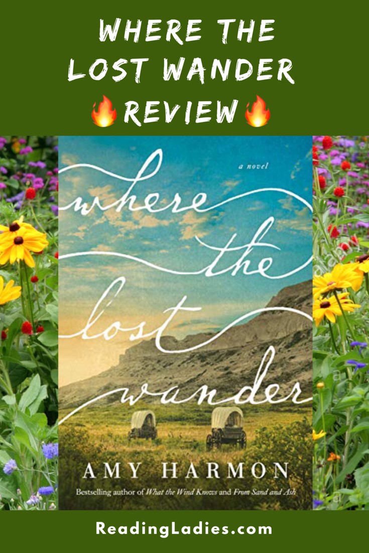 Where the Lost Wander by Amy Harmon (cover) Image: Two covered wagons crossing a prairie