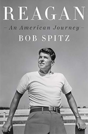 Reagan: An American Journey by Bob Spitz (cover) Image: a young Reagan leans against a fence looking ahead and to his right