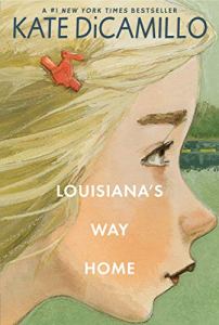 Louisiana's Way Home by Kate DiCamillo (cover) Image: a young girl's face in profile