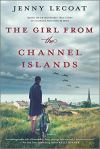 The Girl From the Channel Islands by Jenny Lecoat (cover) Image: a young woman stands next to a bicycle in a field overlooking a small village as airplanes fly overhead
