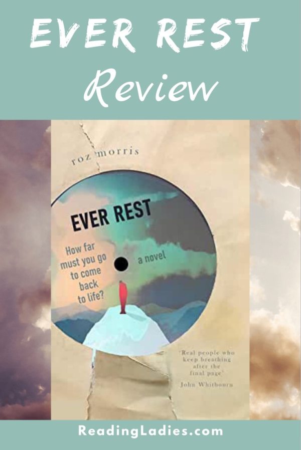 Ever Rest by Roz Morris (cover) Image: a CD with the image of a person standing alone on a block of ice....CD is resting on a torn piece of beige paper